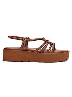 Кожаные сандалии на платформе Hebe от Gianvito Rossi с открытым носом и комфортной резиновой подошвой 11020776