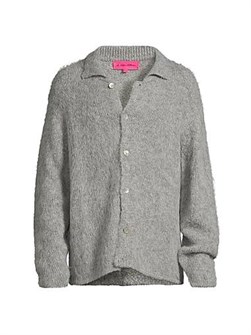 Кардиган Thistle от The Elder Statesman из 100% шерсти альпаки Suri с распашным воротником и длинными рукавами 11024198