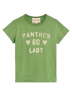 Футболка Valentino Garavani из 100% хлопка с пантерным принтом, Италия 11013118