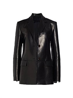 Кожаная куртка Hayes от Proenza Schouler с одним рядом пуговиц, длинными рукавами и карманами 11019562