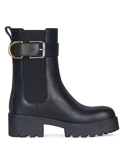 Ботинки Chelsea Givenchy Voyou из гладкой телячьей кожи с массивными пряжками и эластичными боковыми вставками 11017859