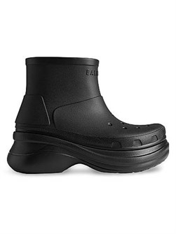 Резиновые ботинки Crocs с круглым носком и логотипом Balenciaga на передней части 11028288