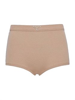 Молодёжные рибанные шорты Prada с эластичным поясом и логотипом, Италия 11012019