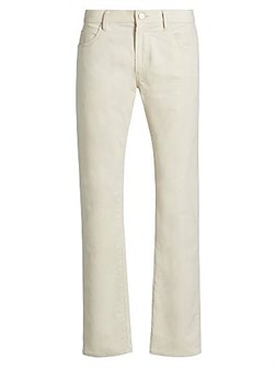 Джинсы из вельвета от Giorgio Armani, хлопок-кашемир, пять карманов, классический прямой крой 11020871