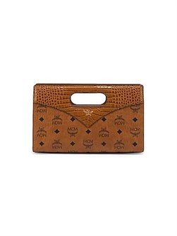 Mcm Сумка Diamond с кожаными ручками и тиснением под крокодила, 40 см x 28 см x 11 см 11014144