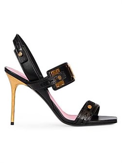Сандалии Balmain B-Buzz из кожи с открытым носком и высоким каблуком 95 мм 11024578