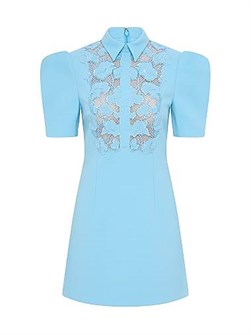 Мини-платье Skye из стрейч-крепа с кружевными вставками и короткими рукавами от Rebecca Vallance 11030719