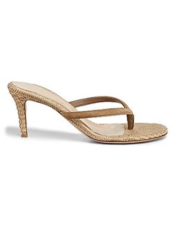 Замшевые и рафиевые сандалии с открытым носком Calypso 80MM от Gianvito Rossi 11008570