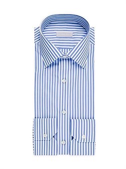 Хлопковая рубашка Asti от Stefano Ricci с воротником на одной пуговице и полосатым узором, Италия 11026428