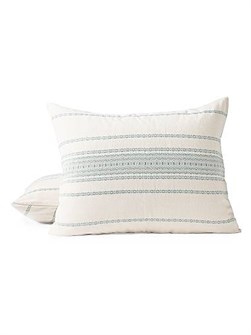 Coyuchi Наволочка стандартного размера 50х66 см из органического хлопка с полосатым текстурным узором 11015309