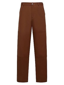 Штаны из стрейчевого хлопкового габардина с молнией и карманами от Moncler 11016521