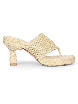 Chloe Сандалии Isla от Chloe с открытым носком, вязаными вставками и толстым каблуком 11014462