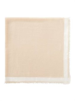 Loro Piana Квадратный макси-шарф из шелка и кашемира с полосатым чемодана, 120 см x 120 см 11021435