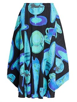 Юбка Thermal Foods от Pleats Please Issey Miyake с абстрактным принтом и эластичным поясом, 100% полиэстер 11022269