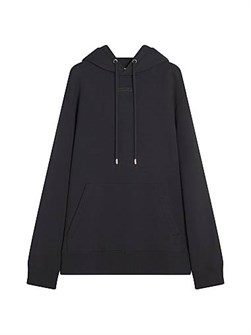 Худи Lanvin свободного кроя из хлопка с детальной отделкой, капюшон на шнурке и карманом-кенгуру, производство Португалия 11023635