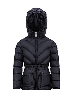 Детская пуховая куртка Argenno от Moncler с капюшоном и регулируемым поясом 11030022