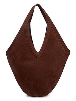 Mansur Gavriel Легкая и вместительная замшевая сумка-хобо Soft M с двумя ручками, Италия 11019831