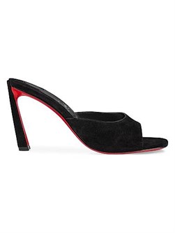 Мюли из замши Condora Veau Velours с каблуком 85 мм от Christian Louboutin, произведенные в Италии 11021020