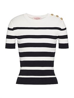 Хлопковый свитер Valentino Garavani с пуговицами, 100% хлопок, Италия 11009358