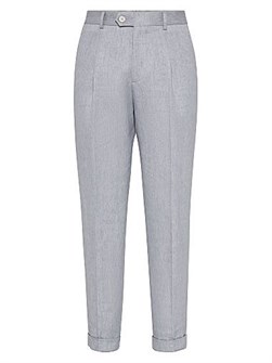 Льняные джинсы свободного кроя со складками от Brunello Cucinelli, 100% лен, Италия 11029855