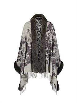 Gorski Высококачественный двусторонний шарф из кашемира с отделкой из овчины тосканской породы, длиной 178 см 11020143