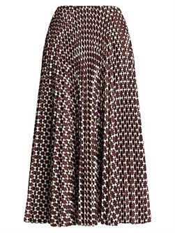 COLLECTION Ralph Lauren Миди-юбка Trivelas из тафты с плиссировкой и эластичным поясом, 100% полиэстер, сделано в Италии 11011925