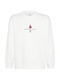 Технологичное хлопковое худи с принтом от Brunello Cucinelli, Италия, 95% хлопок 11013939