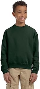 Молодёжный флисовый свитшот Jerzees 562B NuBlend с круглым вырезом, большой размер, лесной зелёный 10022427