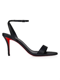 Christian Louboutin Ручные итальянские сандалии Miss Z 80MM из нубуковой овечьей кожи с завязками 11014994