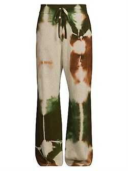 The Elder Statesman Штаны для отдыха Rorschach из 100% кашемира с поясом на шнурке, произведено в США 11024184