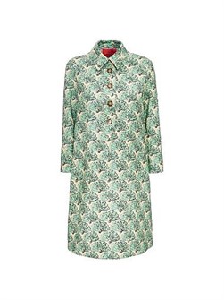 La Double J Короткое хлопковое платье Artemis с рюшами и острым воротником, произведено в Италии 11015250