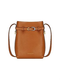 Givenchy Сумочка для телефона из мягкой буйволиной кожи с регулируемым ремешком и замшевой подкладкой 11008491