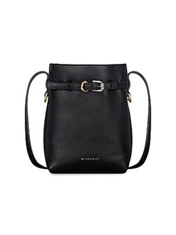 Givenchy Кожаная сумочка для телефона Voyou из переработанной телячьей кожи с регулируемым ремешком и велюровой подкладкой 11008525