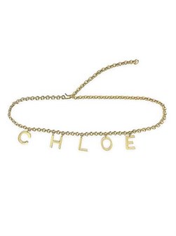 Chloe Ремень Jewel с логотипом из цепочек из латуни с застежкой-лягушкой, произведено в Италии 11008712