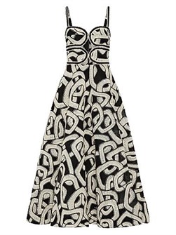 Вышитое сетчатое платье Catena от Rebecca Vallance с аппликацией и открытыми элементами 11021478