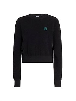 Свитер Anagram из мягкой итальянской шерсти от Loewe с длинными рукавами и вышитым логотипом на груди 11023801