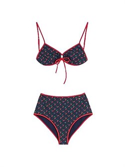 Valentino Garavani Бикини из лайкры с принтом Cherryfic и деталью VLogo, Италия 11016310