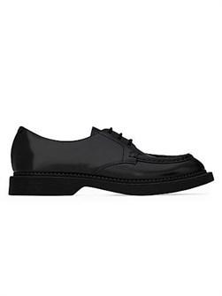 Saint Laurent дерби из гладкой кожи с закругленным носком и толстой резиновой подошвой, каблук 1 см 11018103