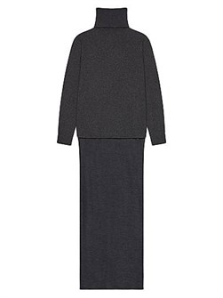 Кашемировый свитер Givenchy с длинным поясом и высоким воротником, Италия 11017826