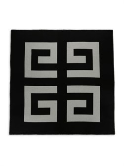 Givenchy Плед из кашемира и шерсти с геометрическим рисунком, 74% кашемир / 26% шерсть, Италия, размер 132 x 260 см 11022463
