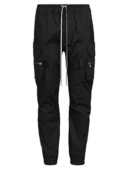 Узкие карго-брюки Porterville от Rick Owens с эластичным поясом и карманами на молнии, Италия 11028908