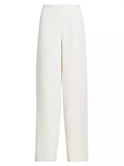 Штаны LOULOU DE SAISON из вискозы и шерсти с высокой талией и широкими штанинами, боковой молнией 11010119