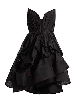 Мини-платье из льна и шелка с открытыми плечами и юбкой-флапе от Zimmermann Illuminate 11029090