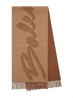 Balenciaga Шерстяной и кашемировый плед-шарф с бахромой 200 x 43 см, который можно носить как воротник 11013258