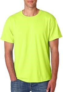 Мужская футболка Jerzees Dri-Power светоотражающего зеленого цвета, размер X-Large, 50% хлопок, 50% полиэстер 10022279