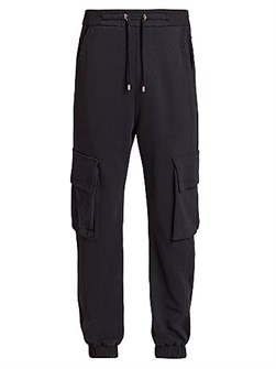 Удобные джоггеры Balmain из 100% хлопка с карманами и эластичным поясом, сделаны в Португалии 11023027