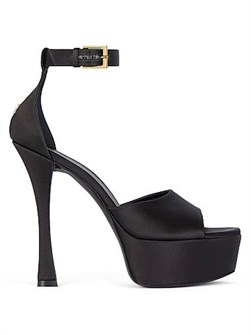 Сатиновые сандалии на платформе Givenchy 4G Liquid с тонким каблуком и металлической пряжкой 11026626