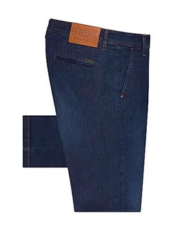 Элегантные джинсы из сочетания хлопка Stefano Ricci с низкой посадкой, карманами и логотипом 11015858