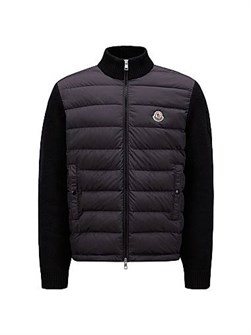 Кардиган с пуховиком Moncler с наполнителем 700-800, длинными рукавами и боковыми карманами 11020012