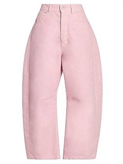 Брюки средней посадки Loewe с закругленным кроем из прочного хлопкового материала, Италия 11023853